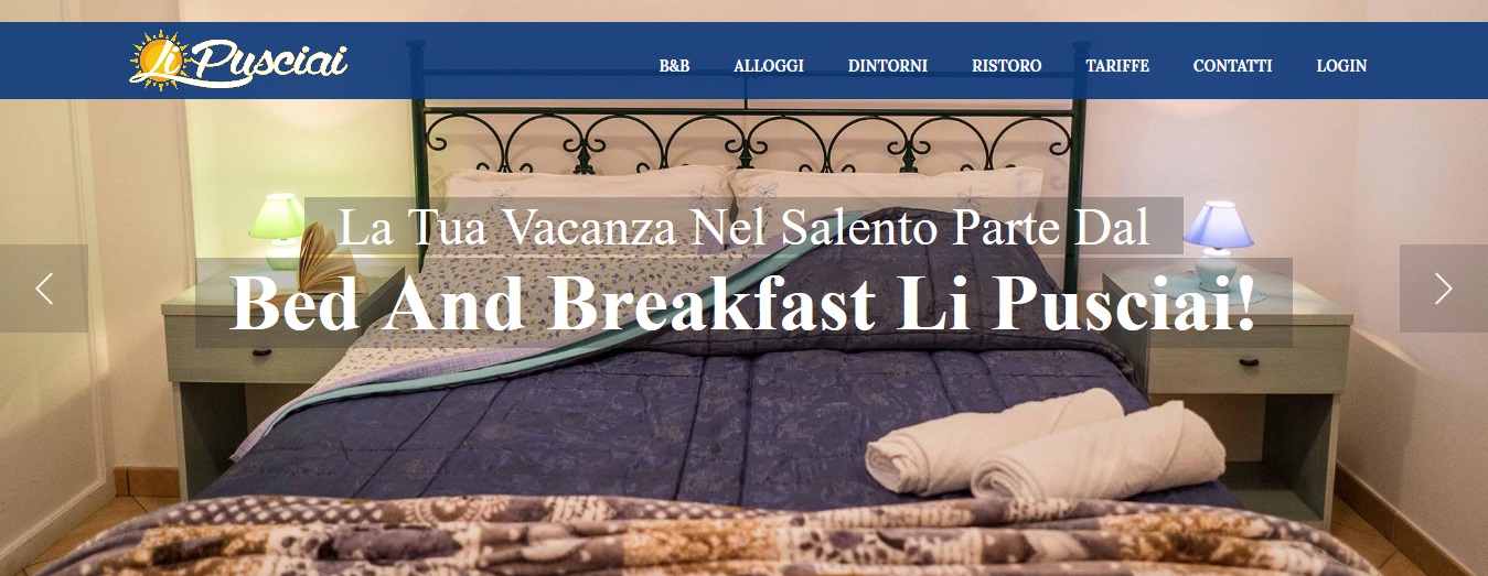Sito web per Hotel o Bnb - Maxi Slider in Homepage