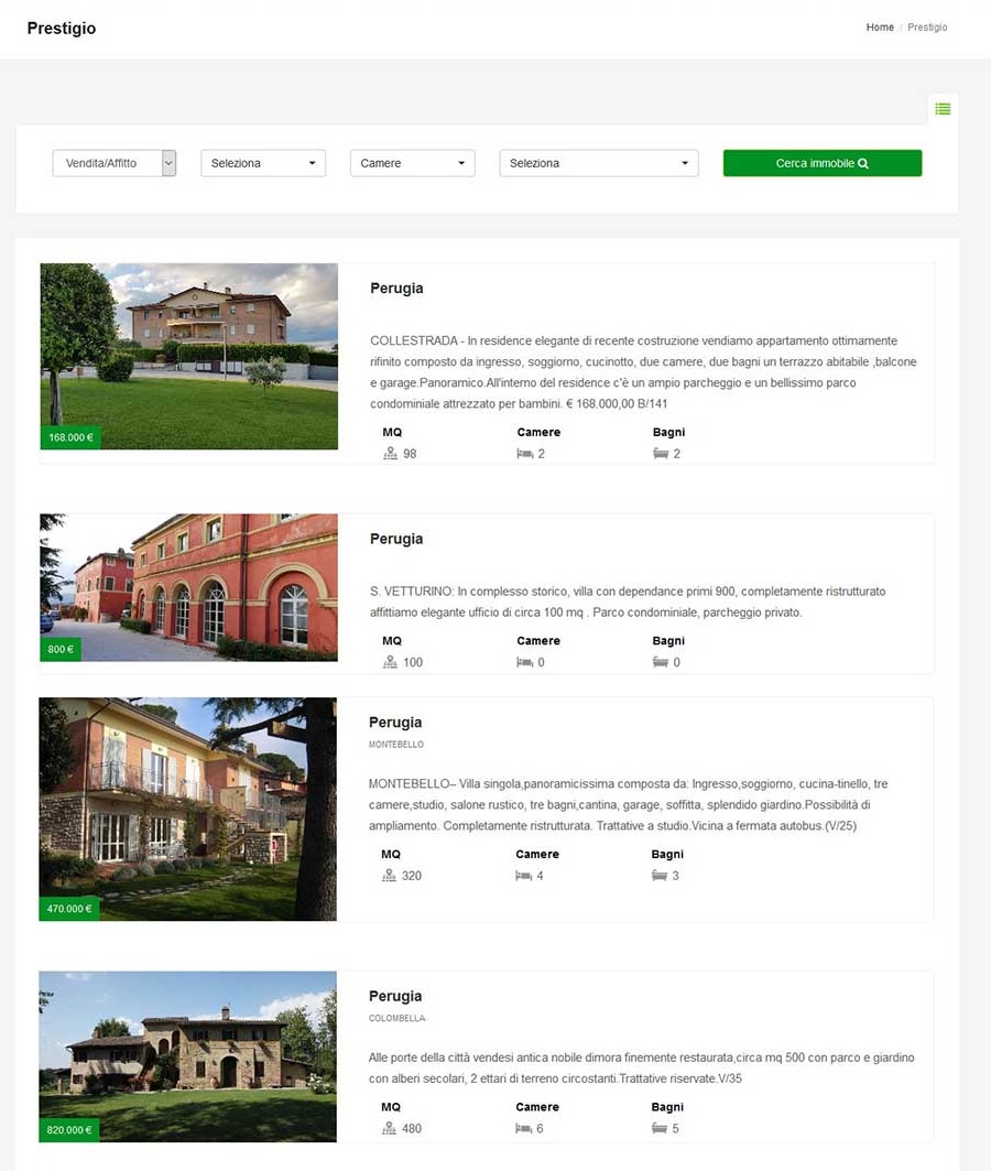 Sito web per agenzia immobiliare - Categoria es. 2