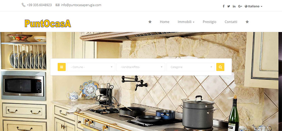 Sito web per agenzia immobiliare - Slider con ricerca