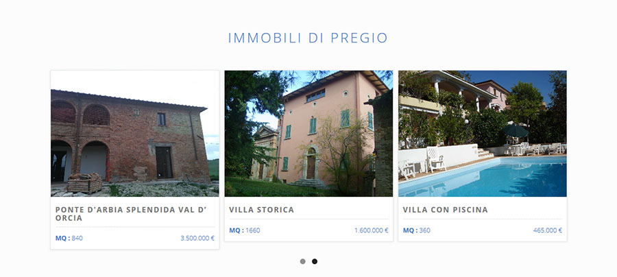 Sito web per agenzia immobiliare - Immobili di Pregio 2