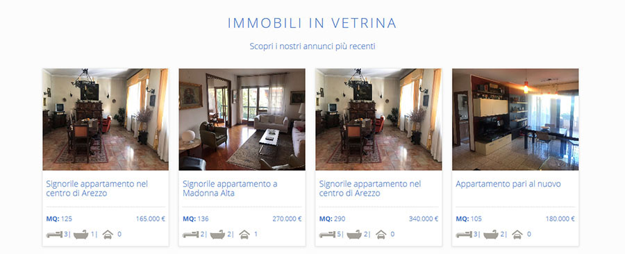 Sito web per agenzia immobiliare - Immobili in vetrina